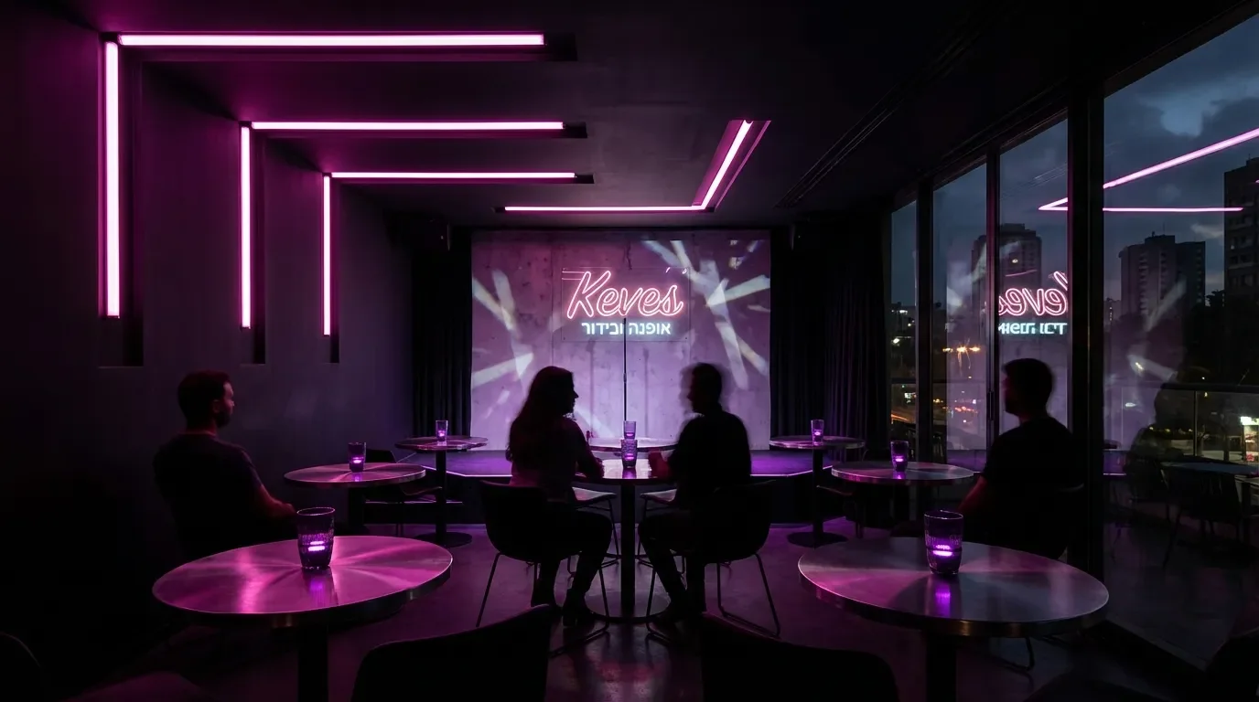 Keves - אווירת לאונג' עם תאורת ניאון
