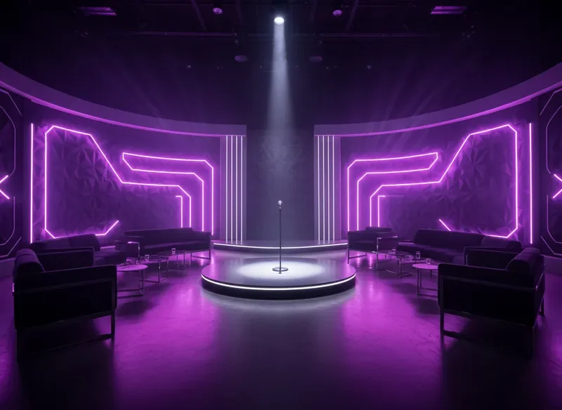 סט סטודיו עם עיצוב לאונג׳